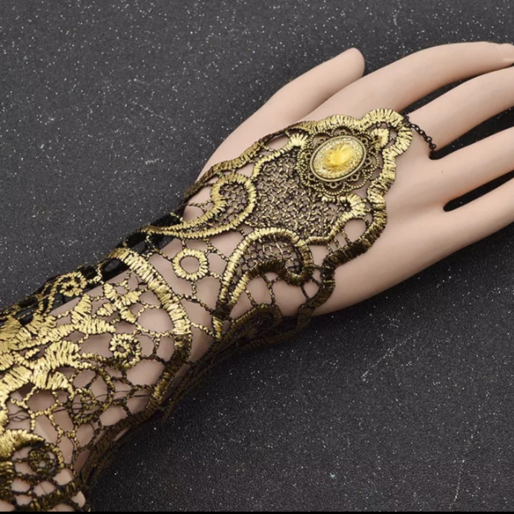 Steam punk ringed hand/ arm sleeve